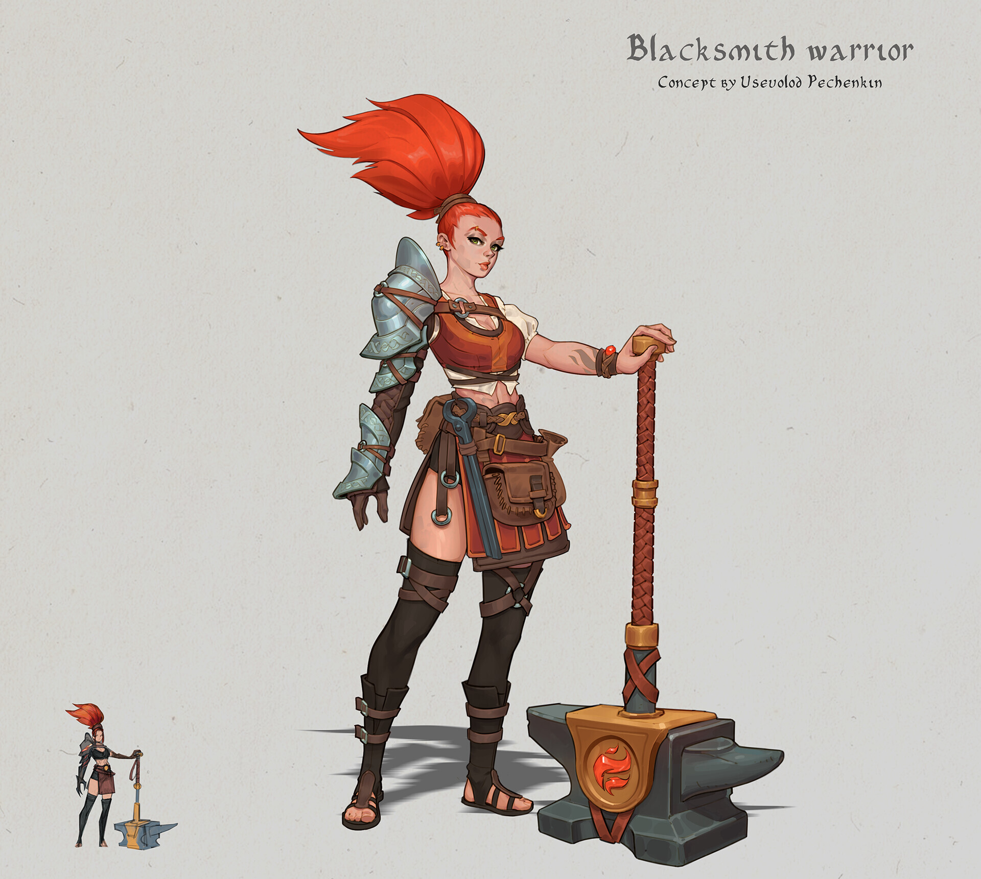 Blacksmith warrior concept art