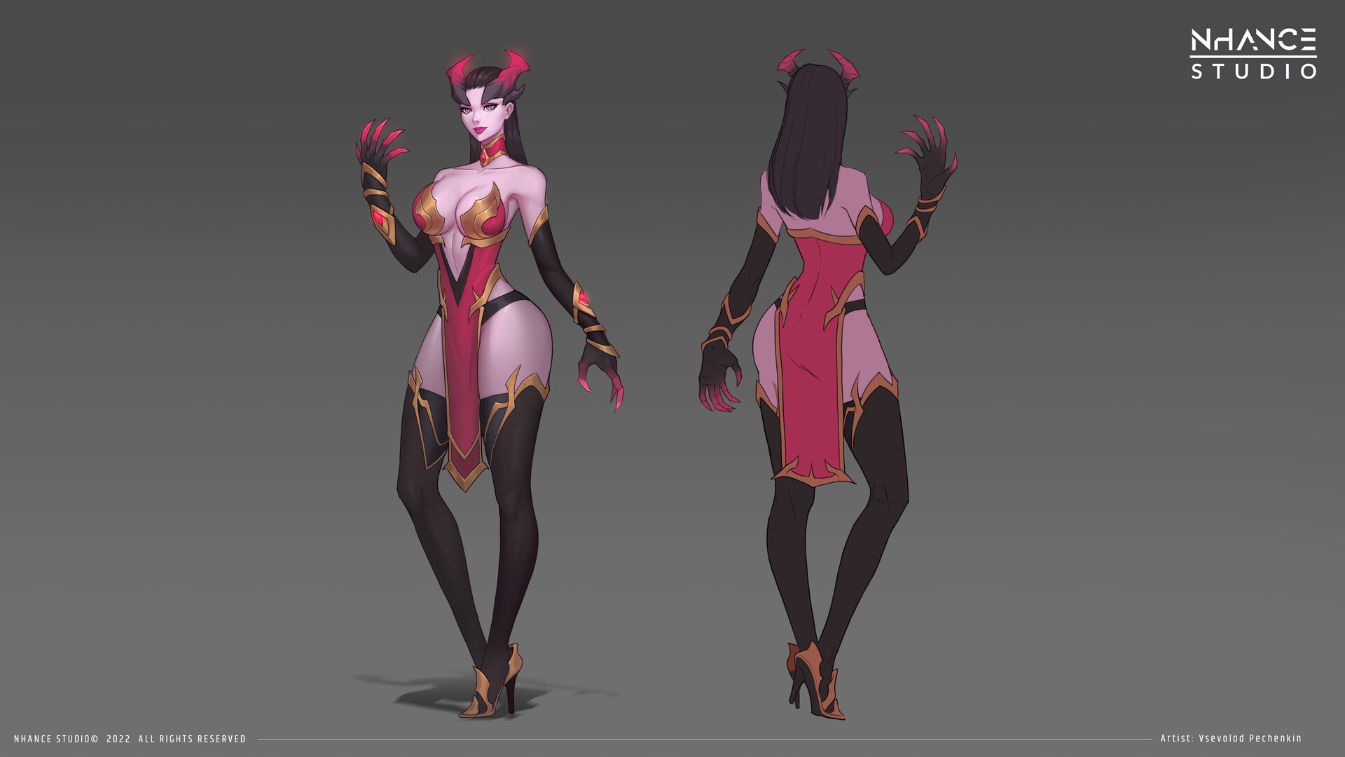 Demoness character concept art