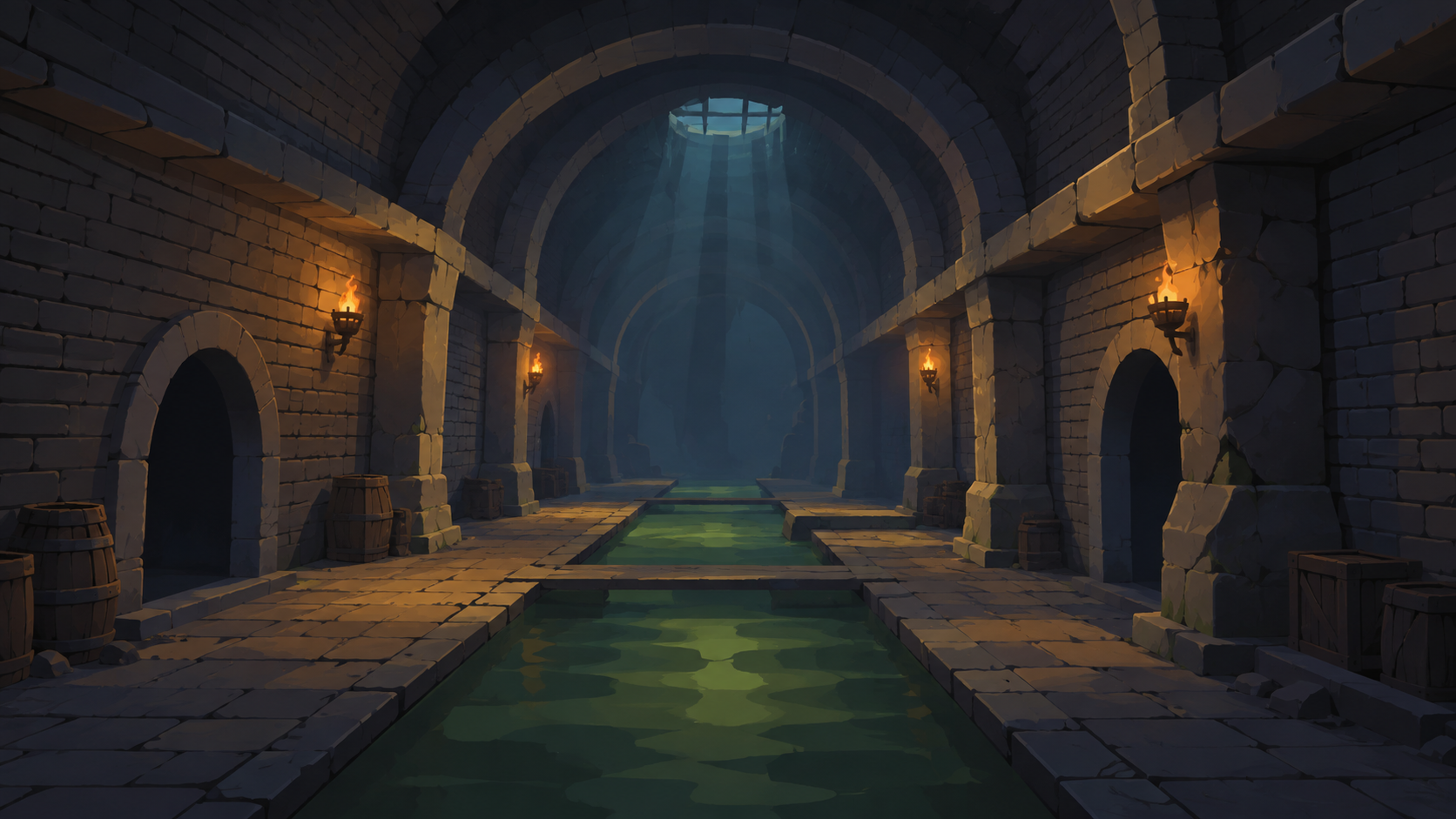 O Abismo dungeon environment artwork